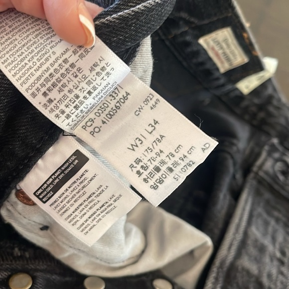 NWT 501 Original Levi’s straight leg jeans dark wash - Picture 9 of 9